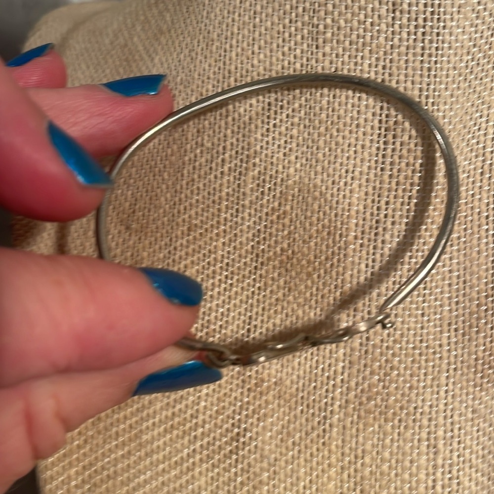 Vintage Mexican Alpaca silver butterfly bracelet - Picture 3 of 8